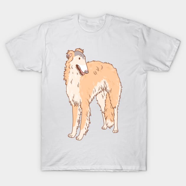 Borzoi T-Shirt by Csieben